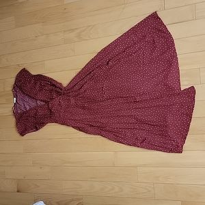 polka dot wrap dress